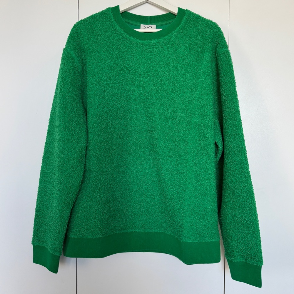 COS Men’s Green Teddy Sweatshirt, Medium